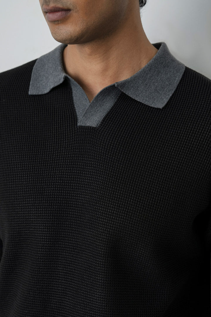 CONTRAST COLLAR POLO