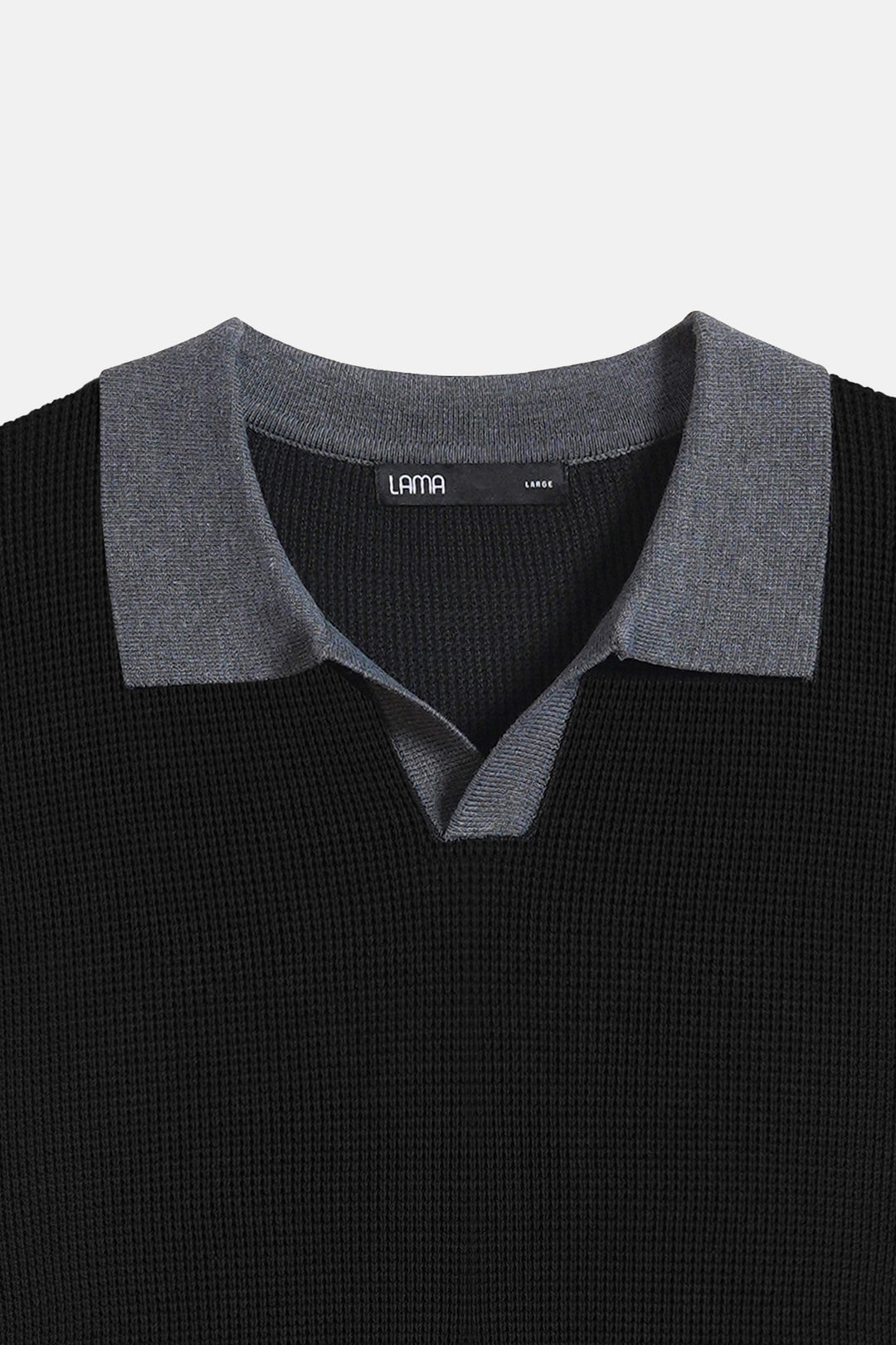 BLACK CONTRAST COLLAR POLO