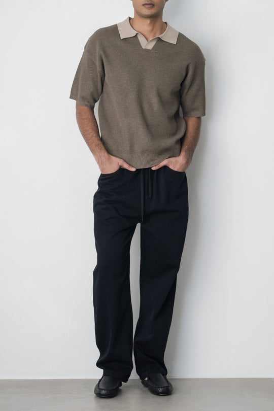 CONTRAST COLLAR POLO