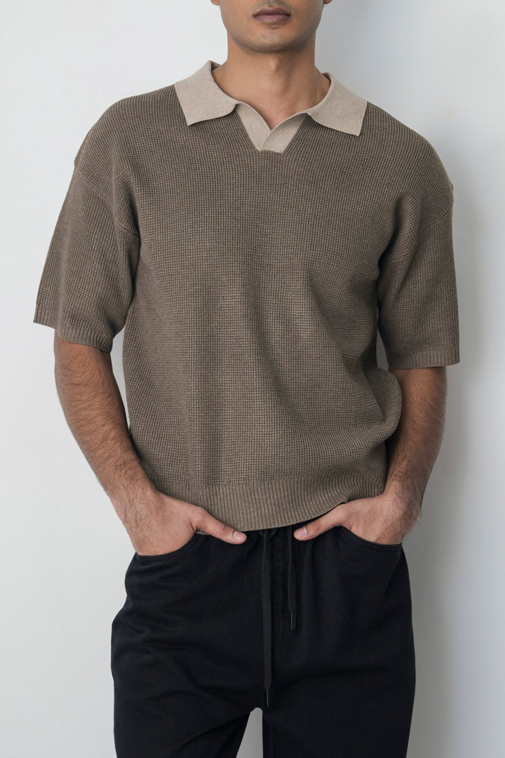CONTRAST COLLAR POLO