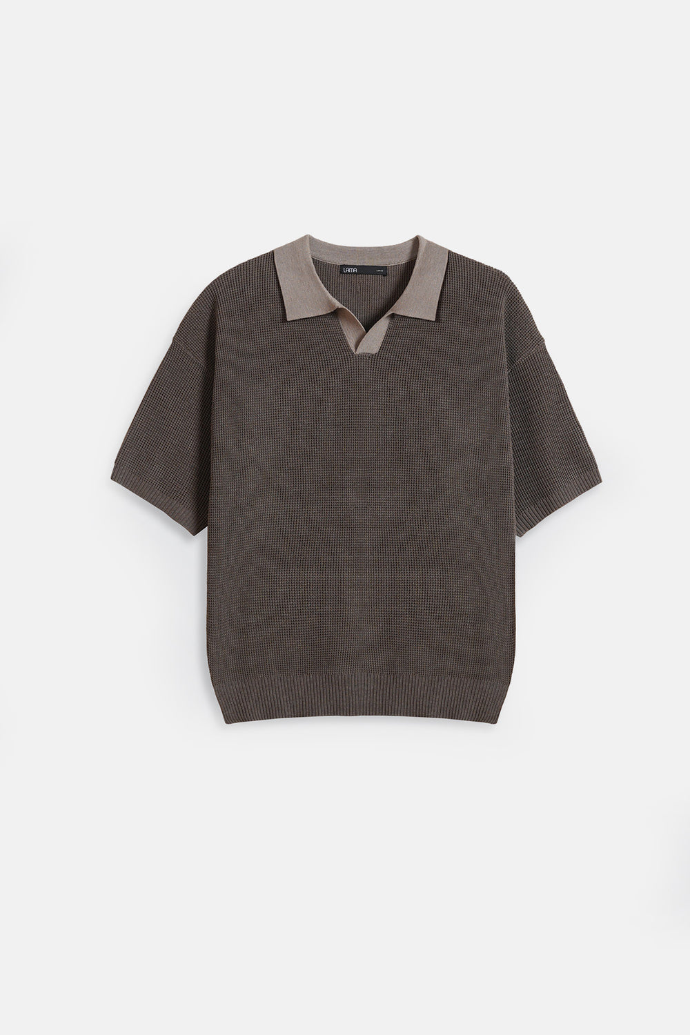 BROWN CONTRAST COLLAR POLO