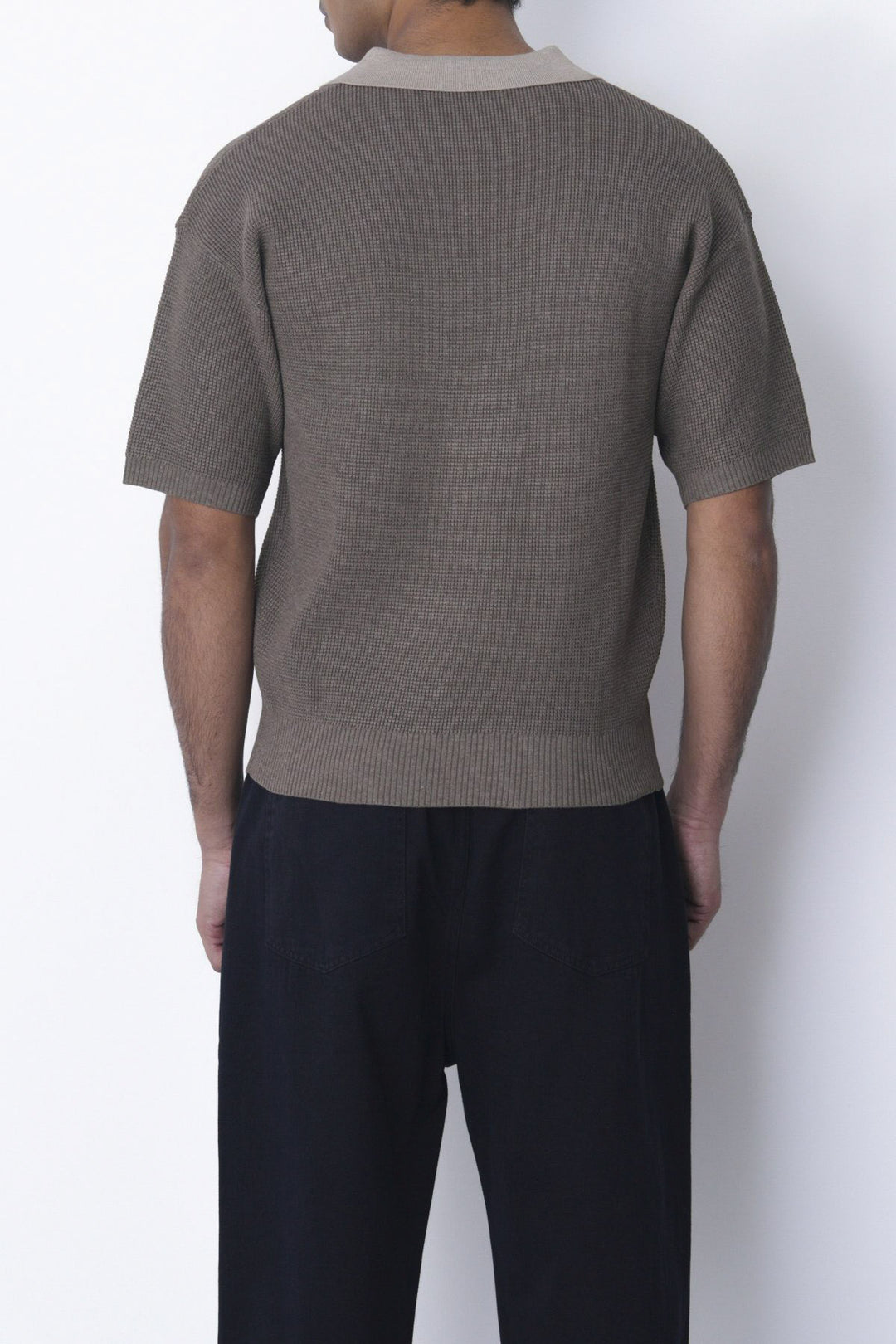 BROWN CONTRAST COLLAR POLO