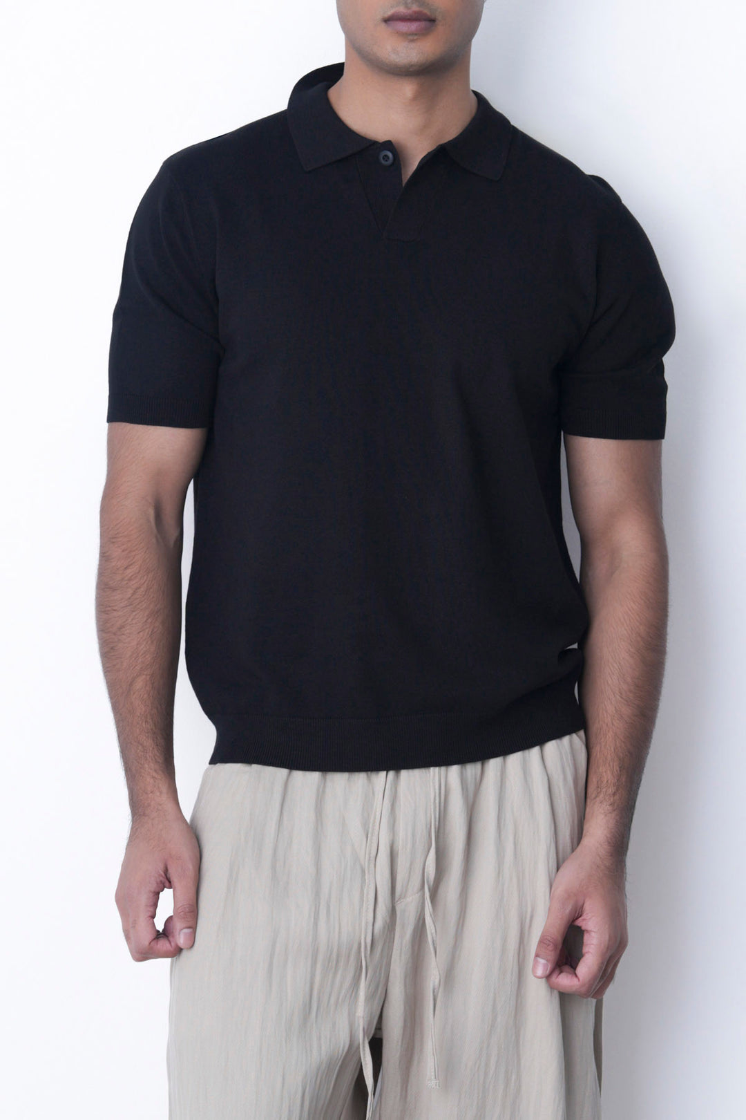 BLACK JHONNY COLLAR POLO