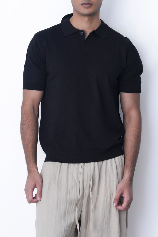 BLACK JHONNY COLLAR POLO