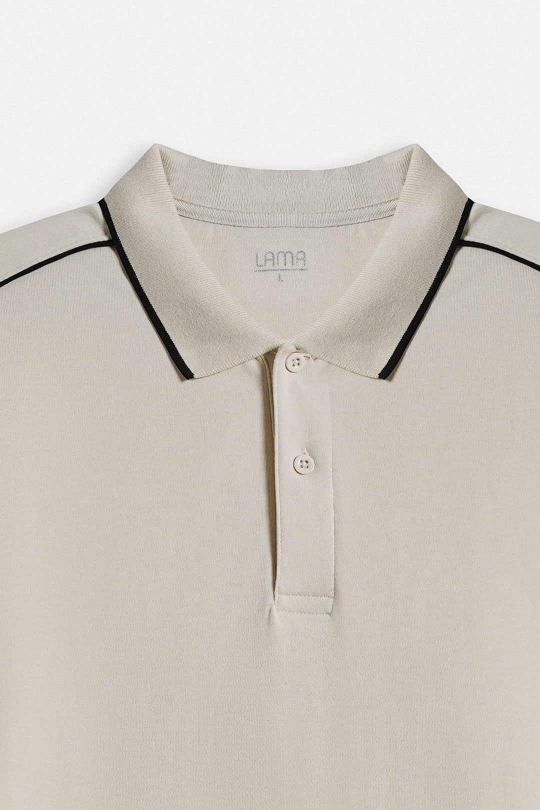 IVORY CONTRAST PIPING POLO