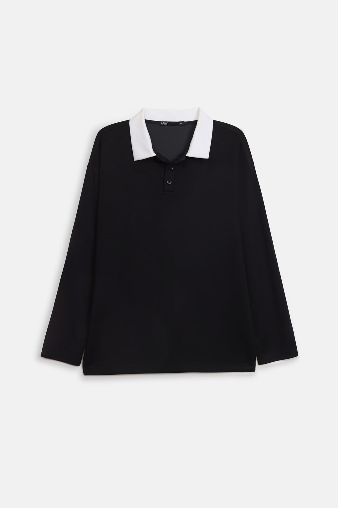 CONTRASTING COLLAR BASIC SHIRT