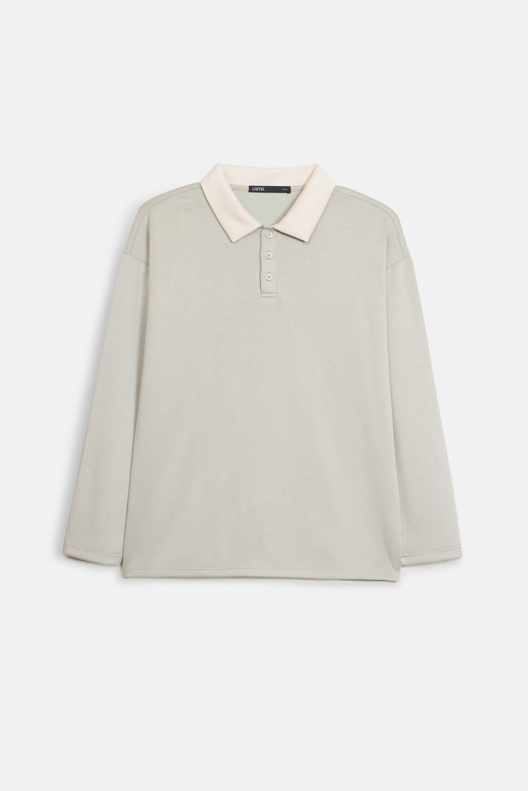 CONTRASTING COLLAR BASIC SHIRT