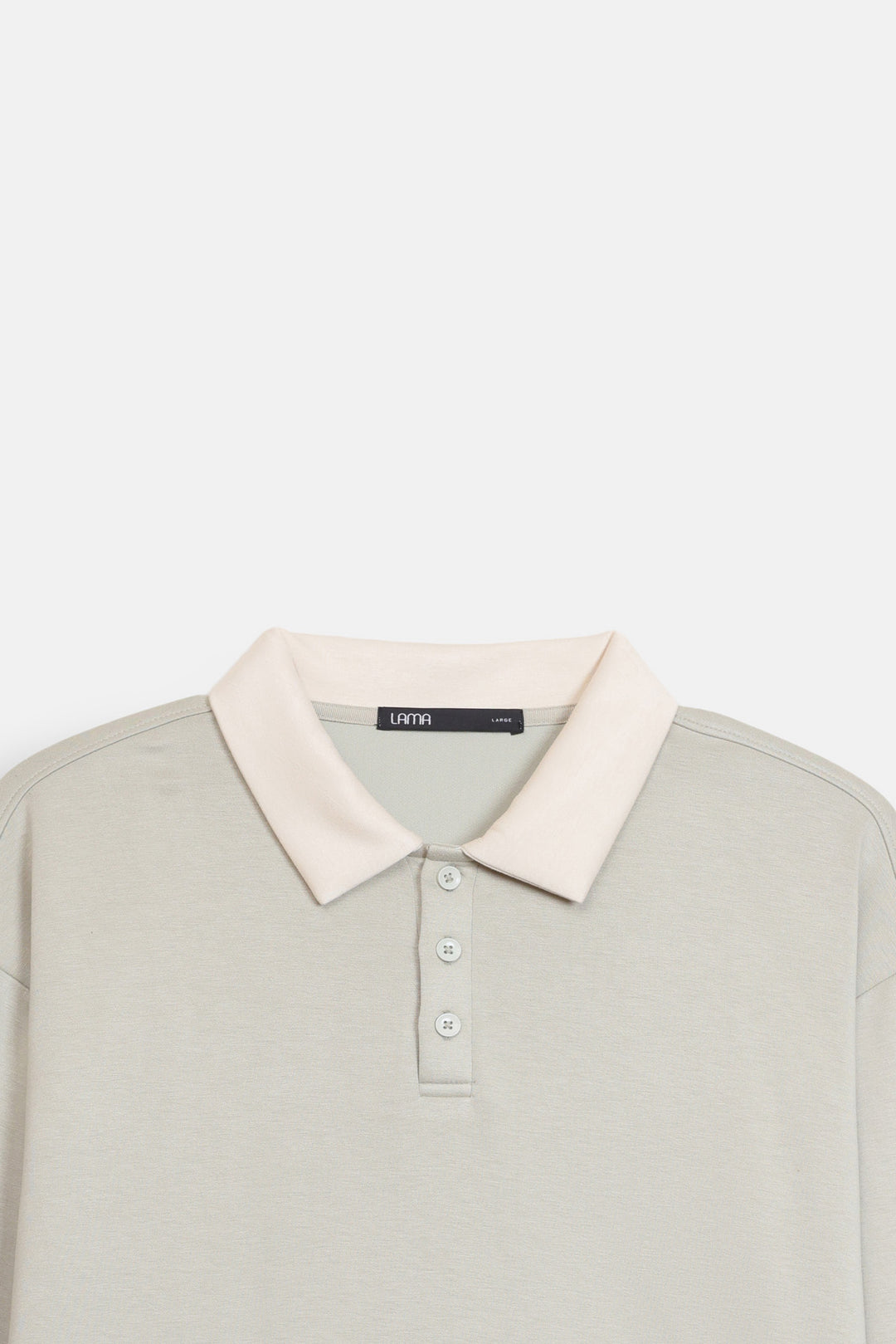 CONTRASTING COLLAR BASIC SHIRT