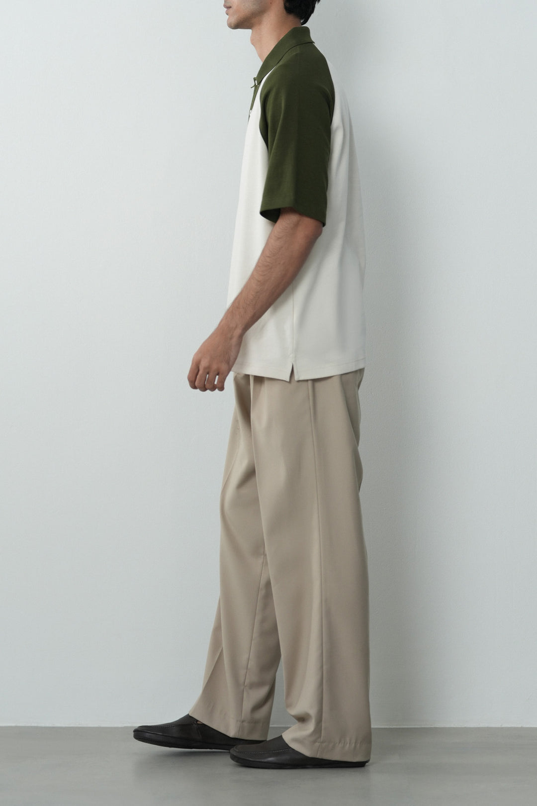 CONTRAST RAGLAN POLO