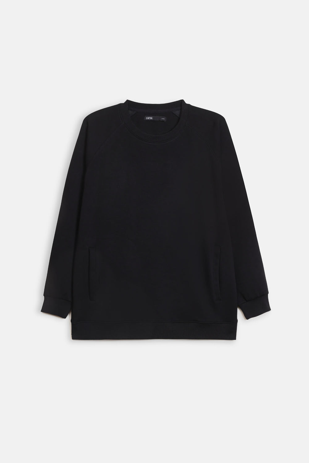 BLACK BASIC BAGGY RAGLAN SWEAT