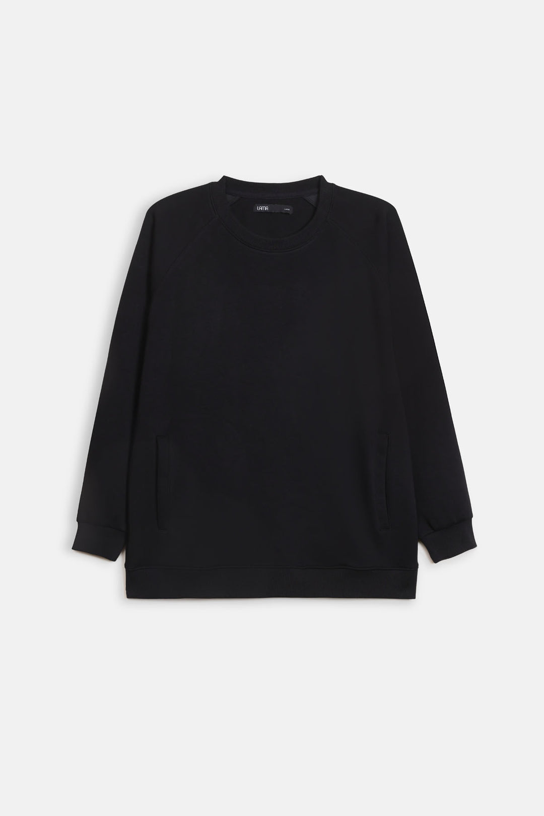BLACK BASIC BAGGY RAGLAN SWEAT