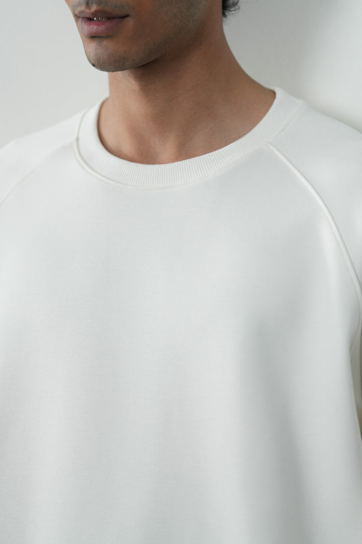 IVORY BASIC BAGGY RAGLAN SWEAT