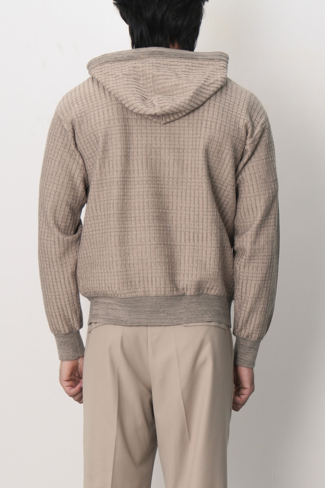 WAFFLE KNIT HOODIE