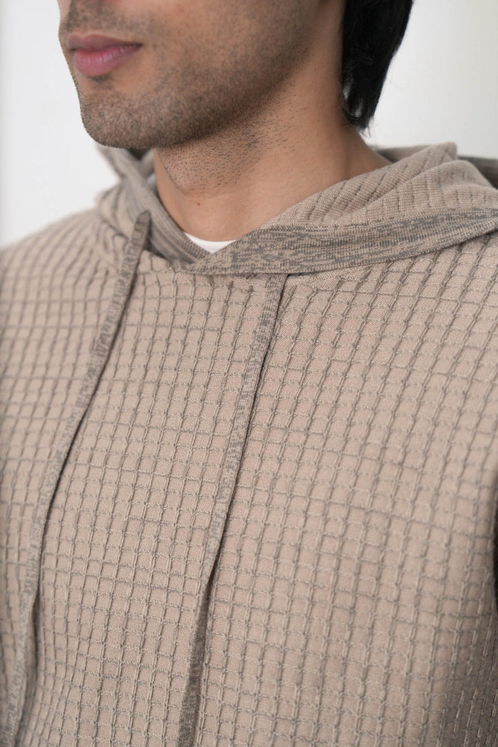 WAFFLE KNIT HOODIE