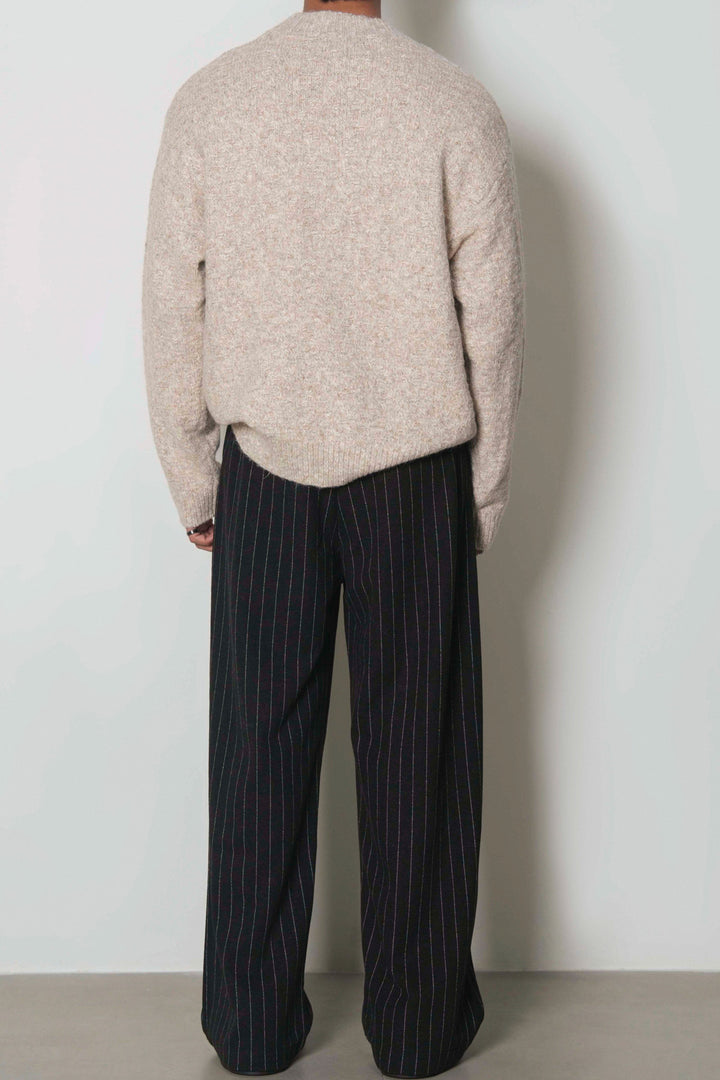 FLECKED CREW NECK SWEATER
