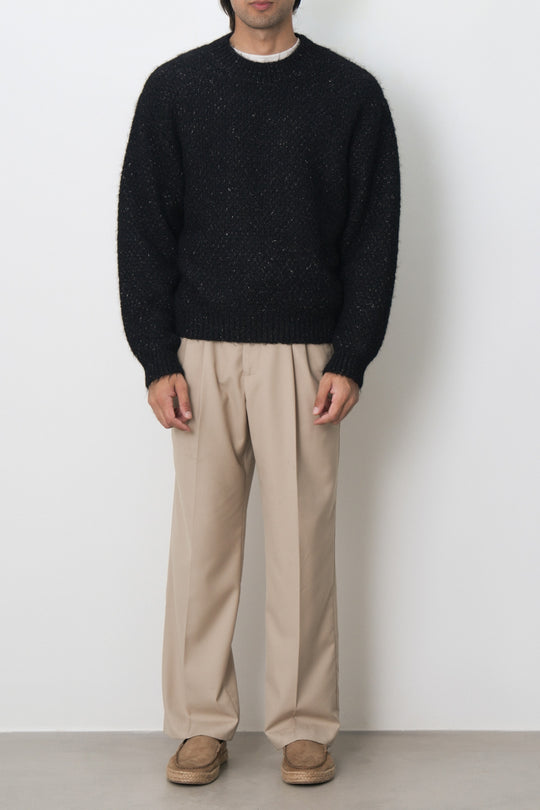 FLECKED CREW NECK SWEATER