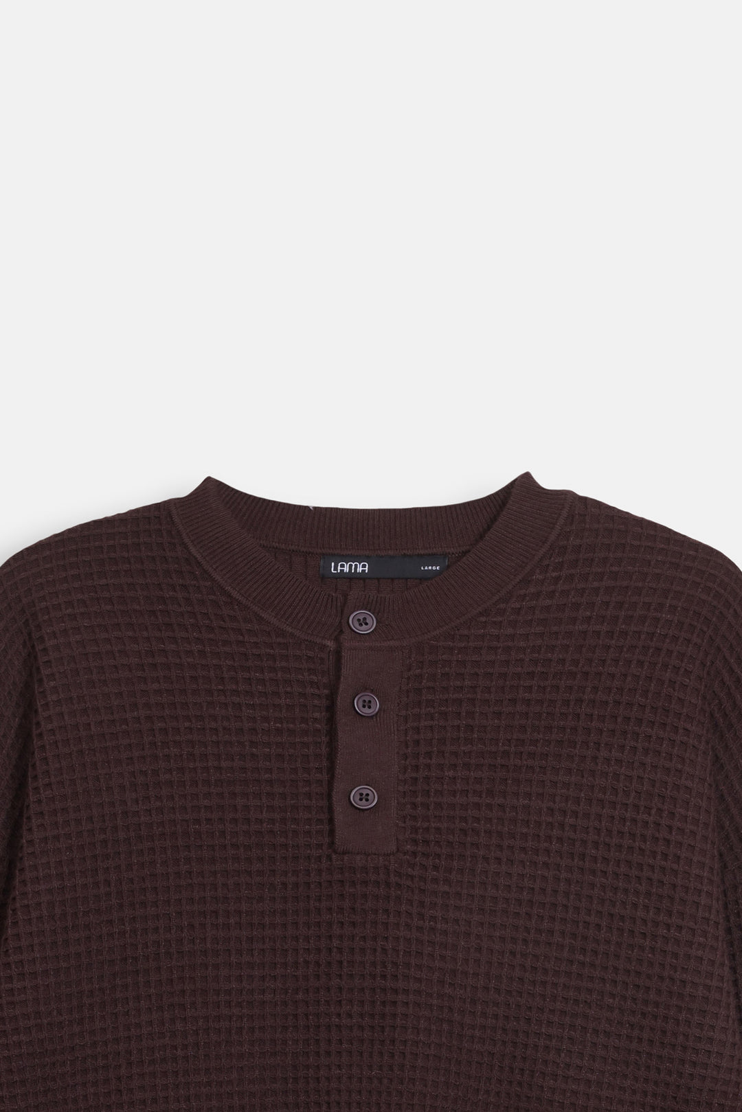WAFFLE KNIT HENLEY
