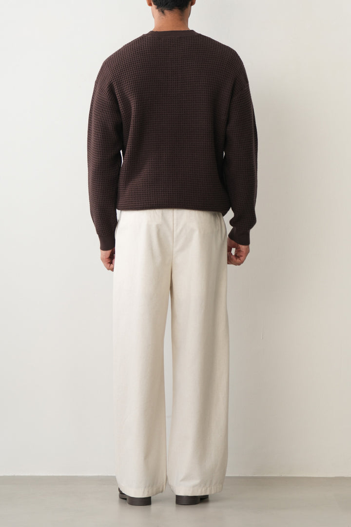 WAFFLE KNIT HENLEY