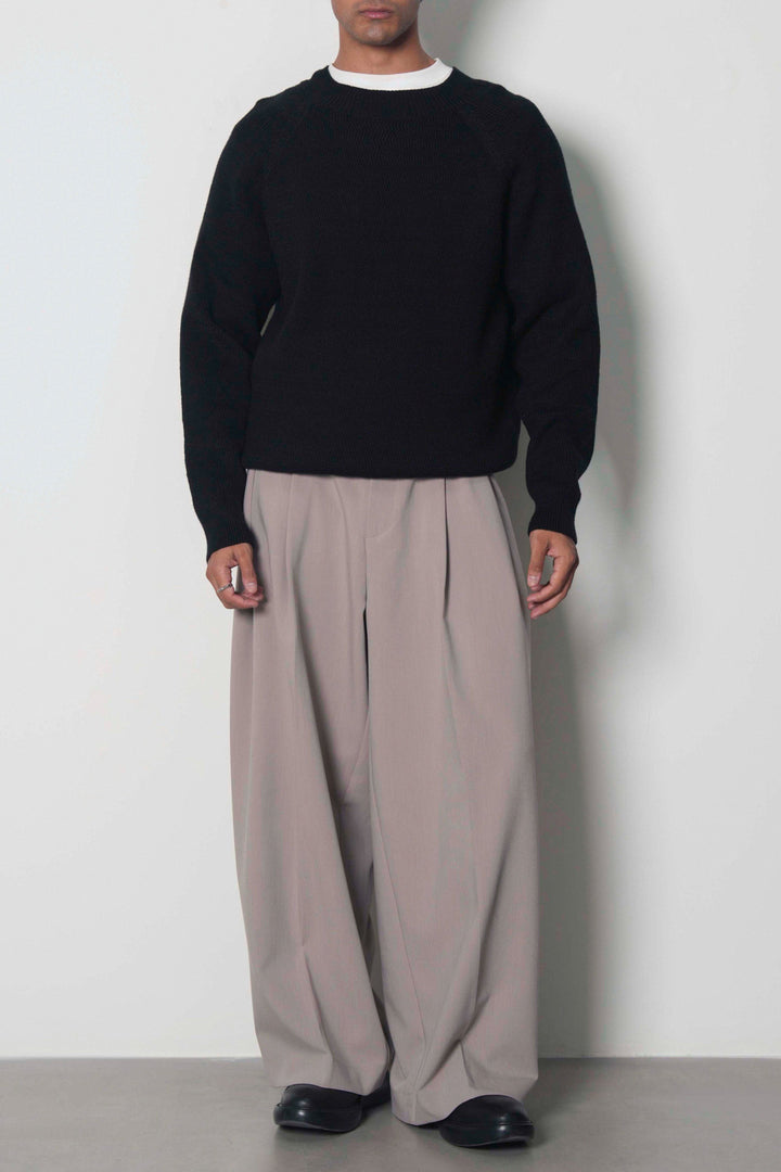 TEXTURED RAGLAN SWEATER