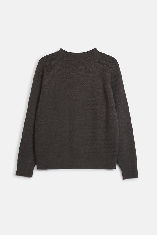TEXTURED RAGLAN SWEATER