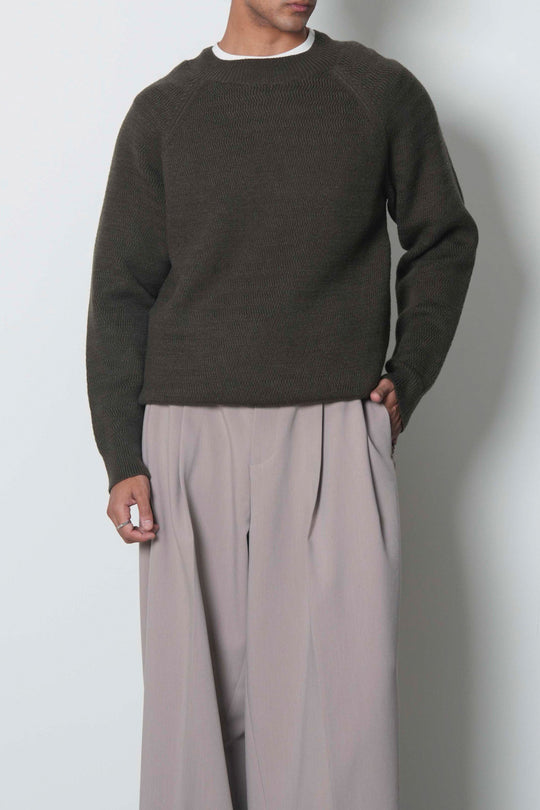 TEXTURED RAGLAN SWEATER