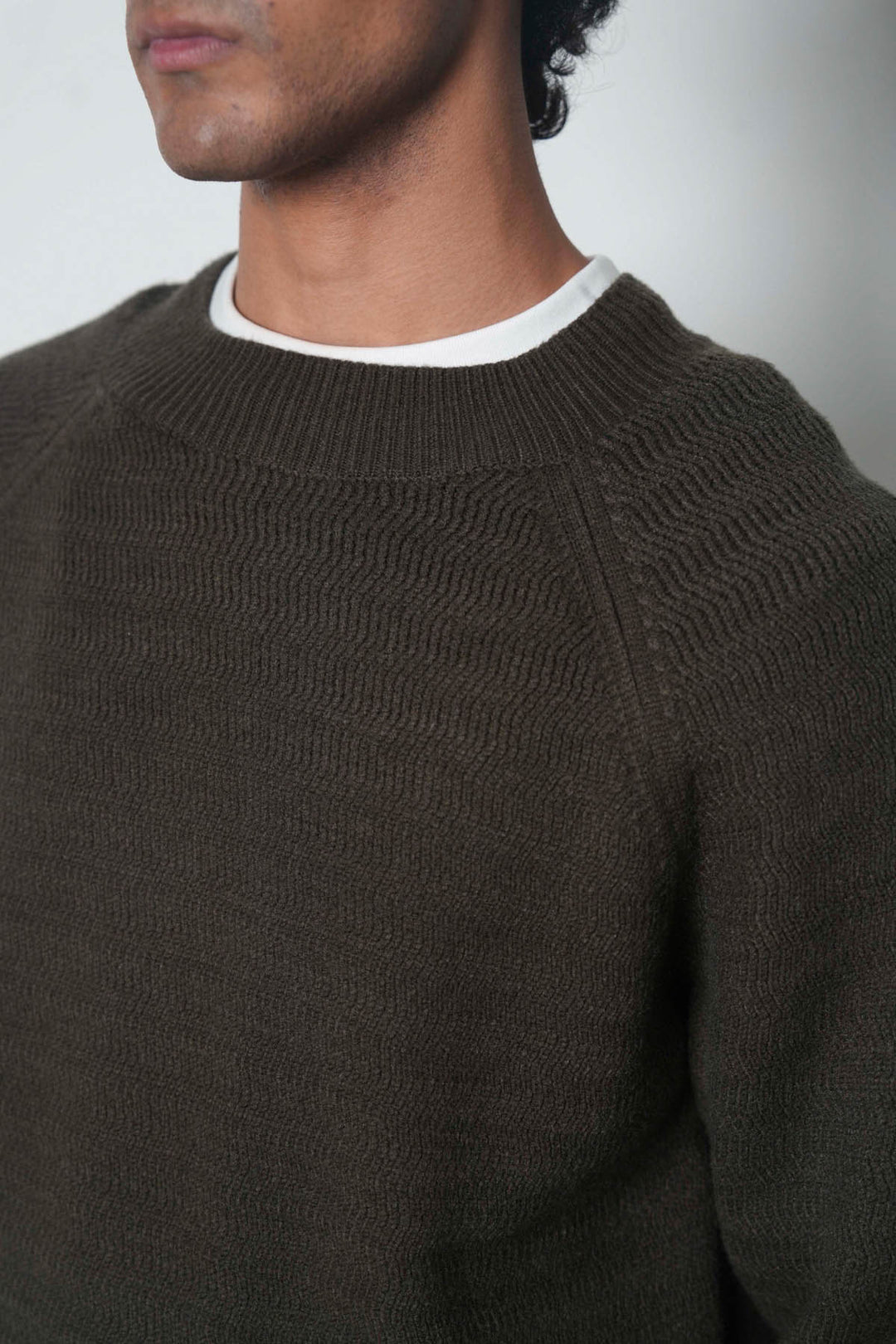 TEXTURED RAGLAN SWEATER
