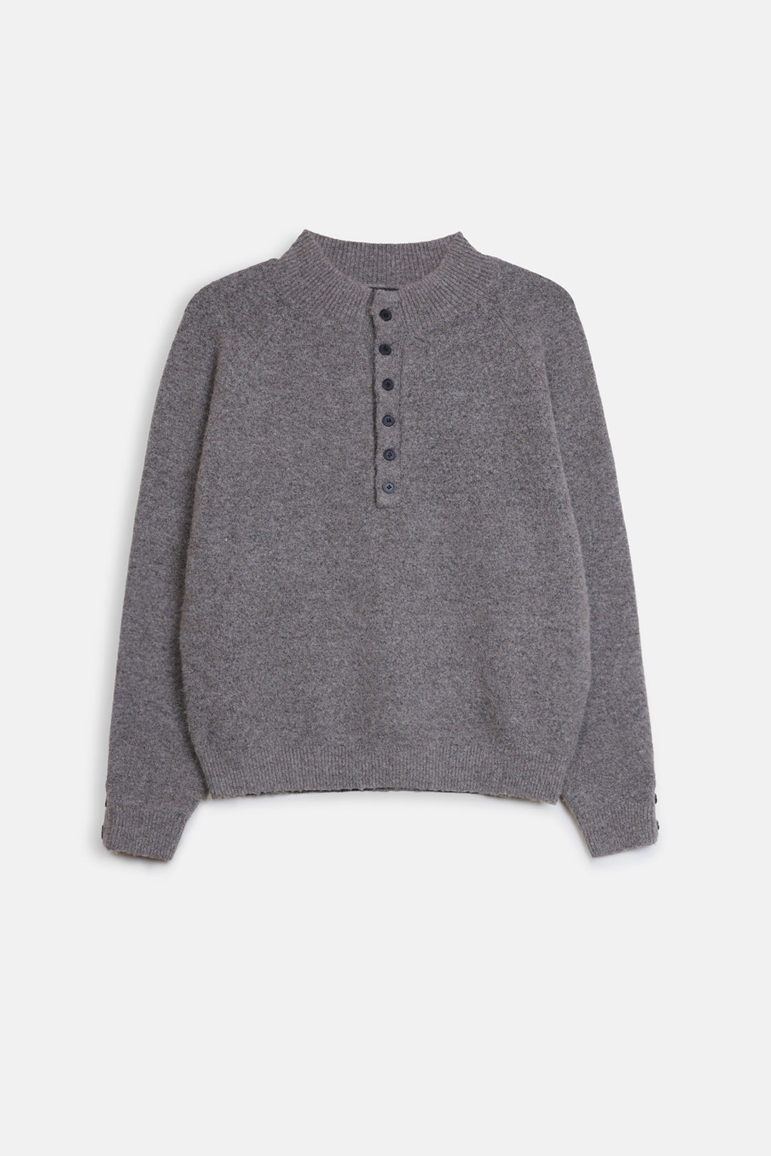 MELANGE HENLEY SWEATER