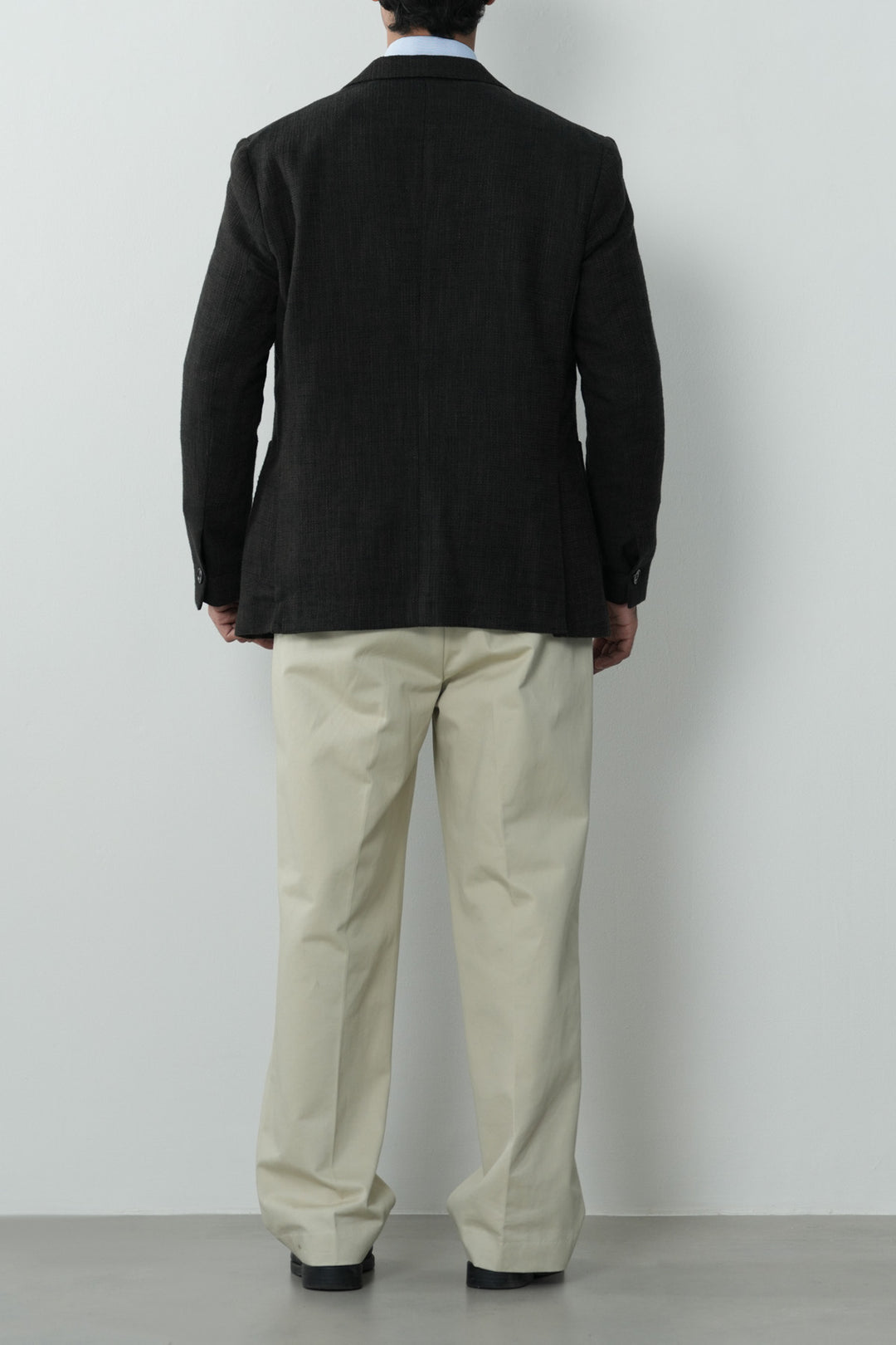 TEXTURED UNLINED LINEN BLAZER