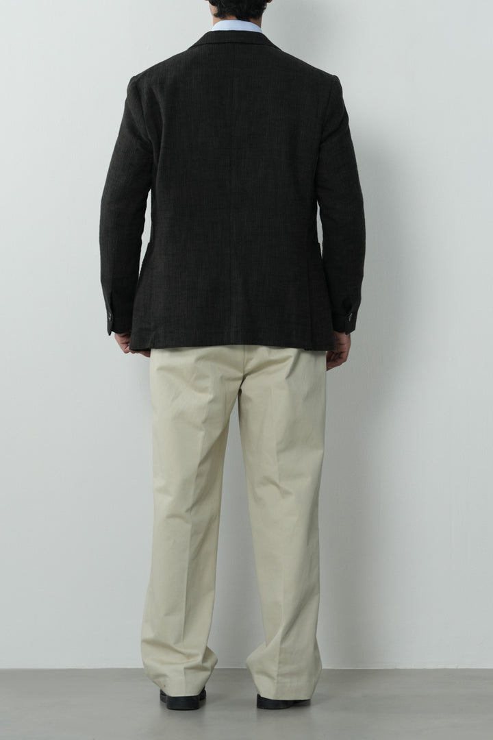 TEXTURED UNLINED LINEN BLAZER