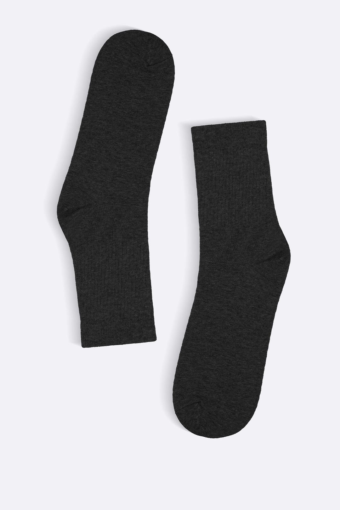 BLACK COTTON ANKLE SOCKS