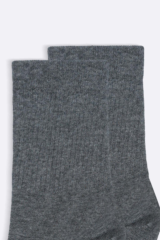 GREY COTTON ANKLE SOCKS