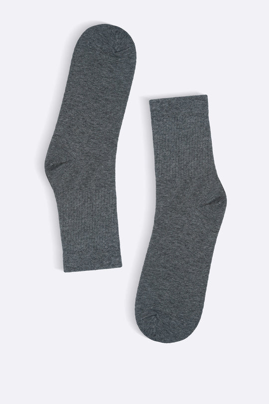 GREY COTTON ANKLE SOCKS