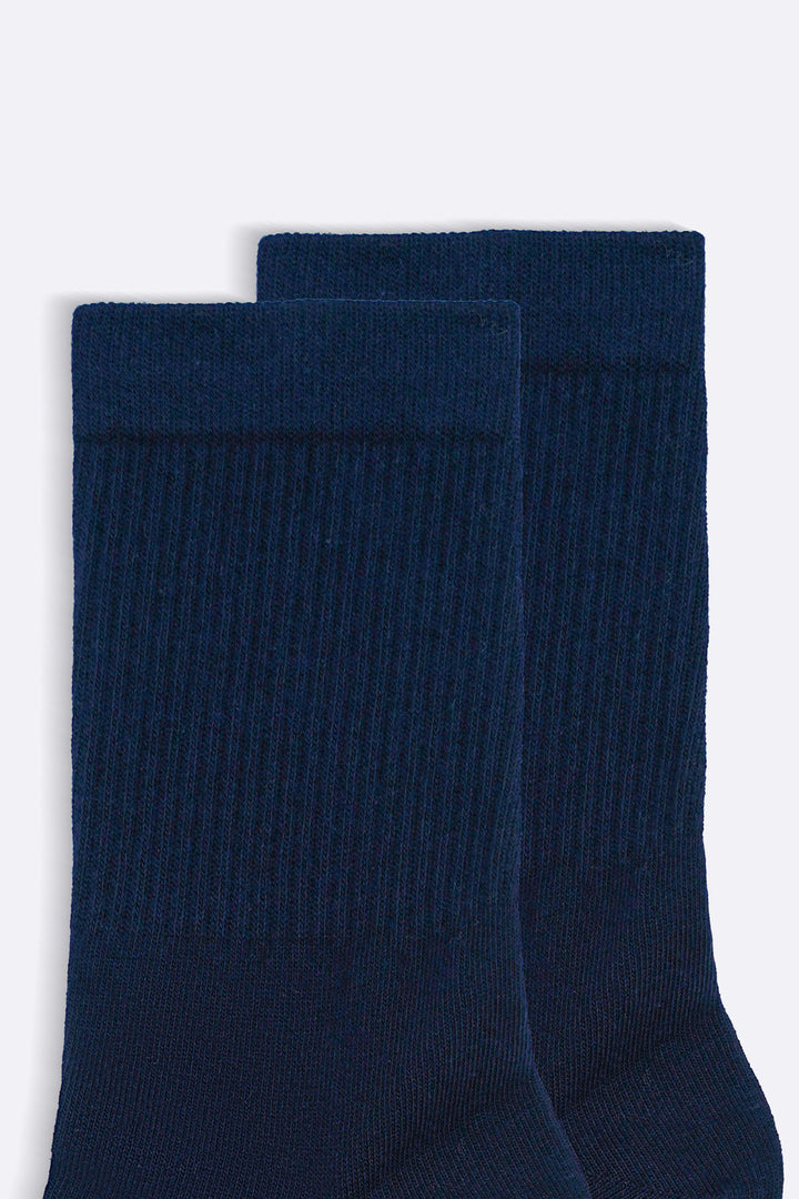 NAVY COTTON ANKLE SOCKS