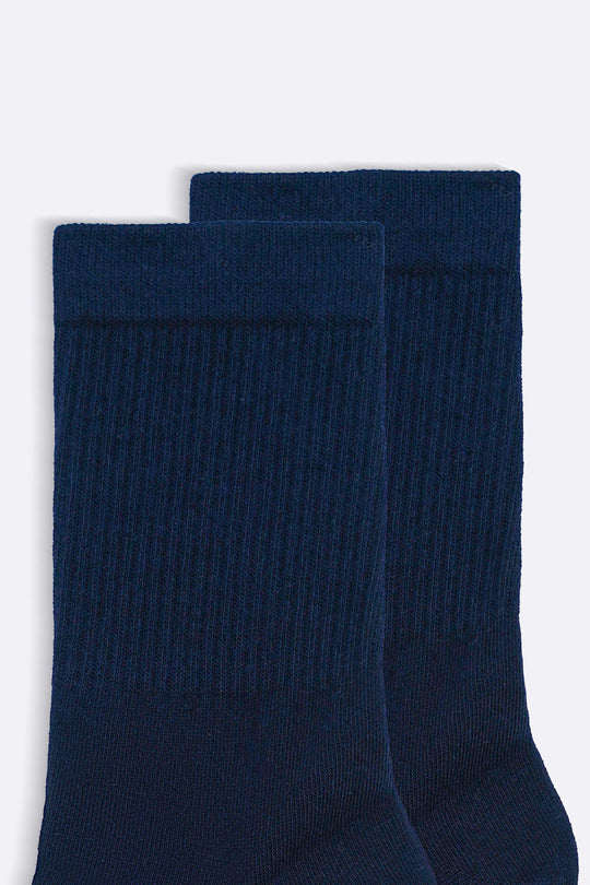 NAVY COTTON ANKLE SOCKS