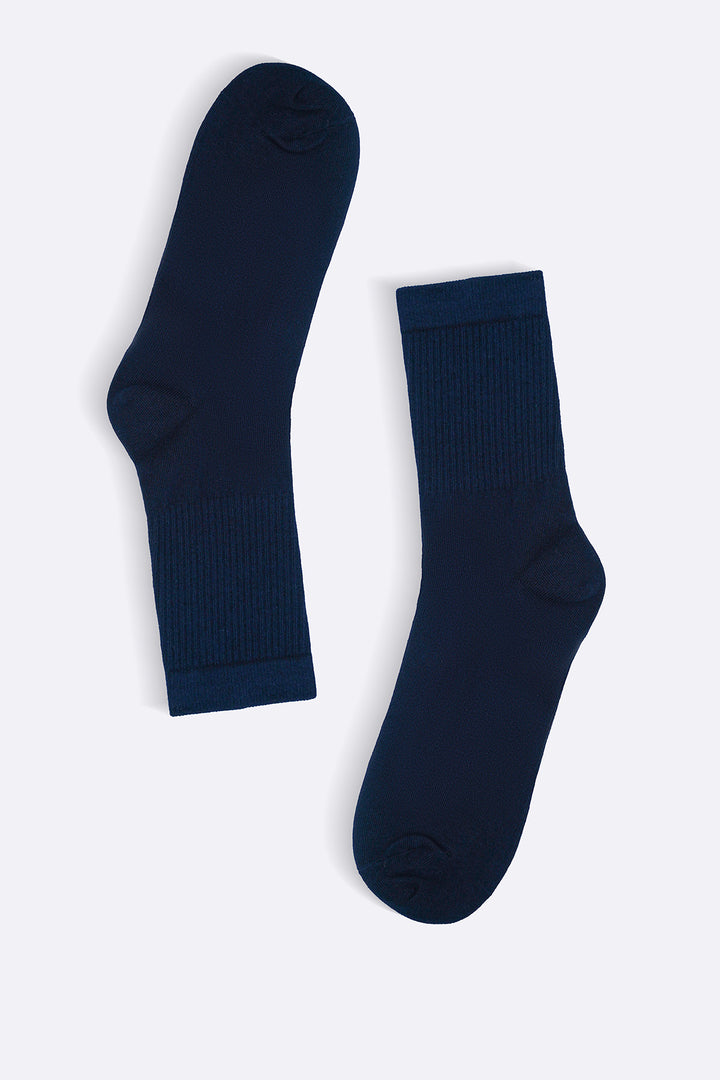 NAVY COTTON ANKLE SOCKS