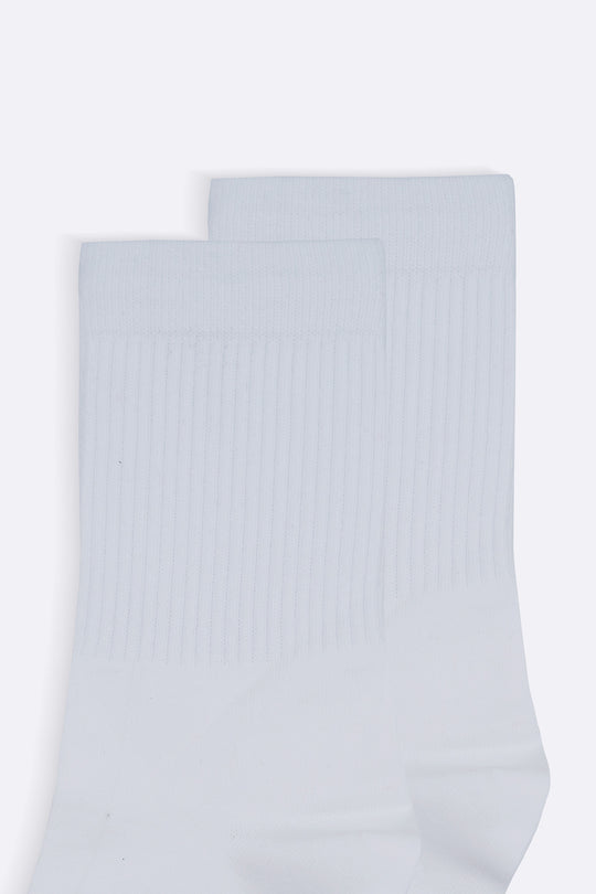 WHITE COTTON ANKLE SOCKS