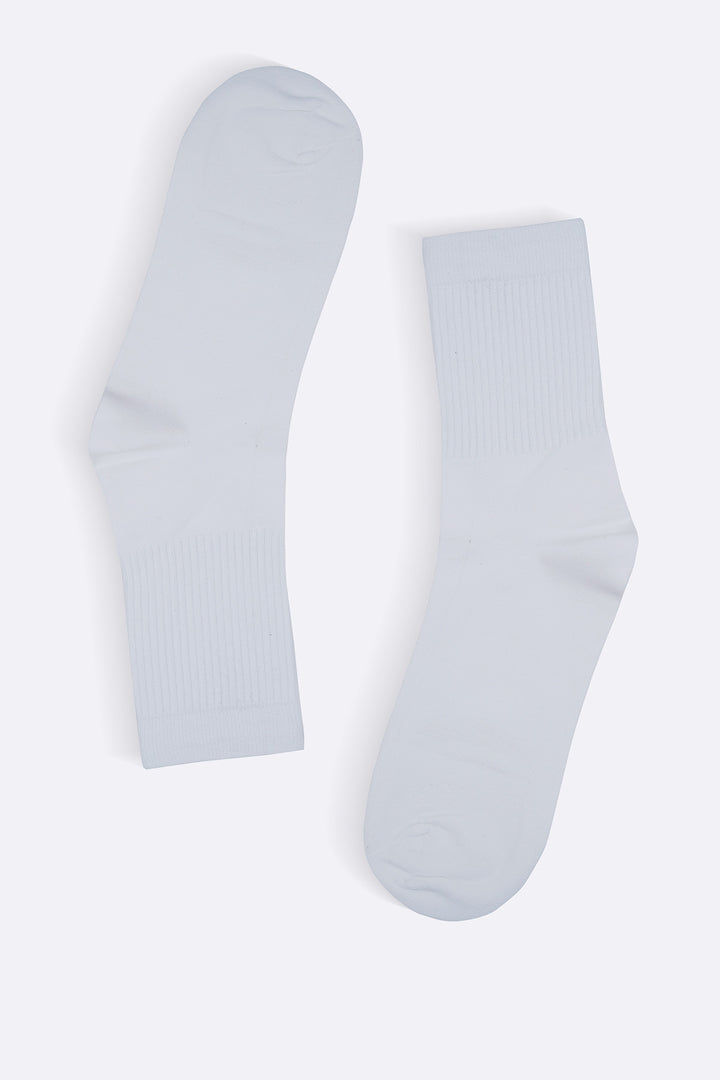 WHITE COTTON ANKLE SOCKS