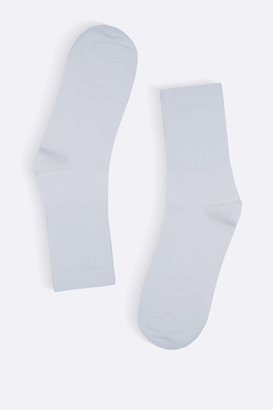 WHITE COTTON ANKLE SOCKS
