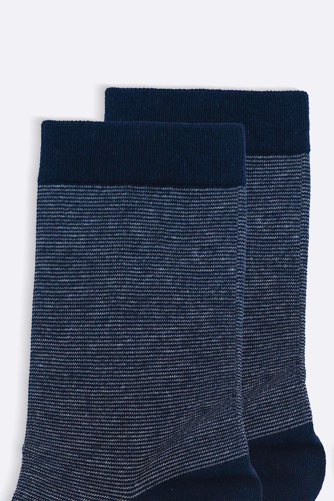 NAVY STRIPED CREW SOCKS