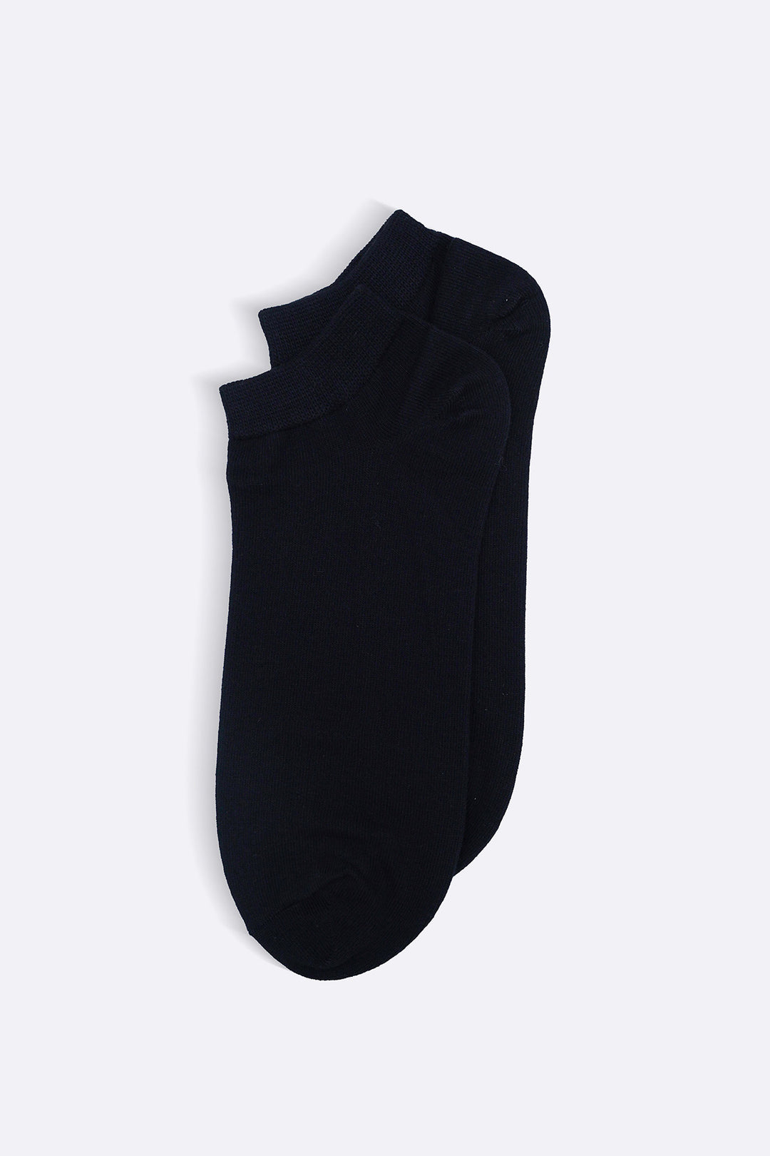 BLACK RIBBED ANKLE SOCKS