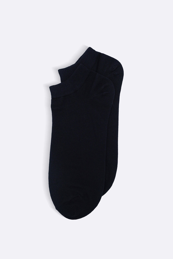 BLACK RIBBED ANKLE SOCKS