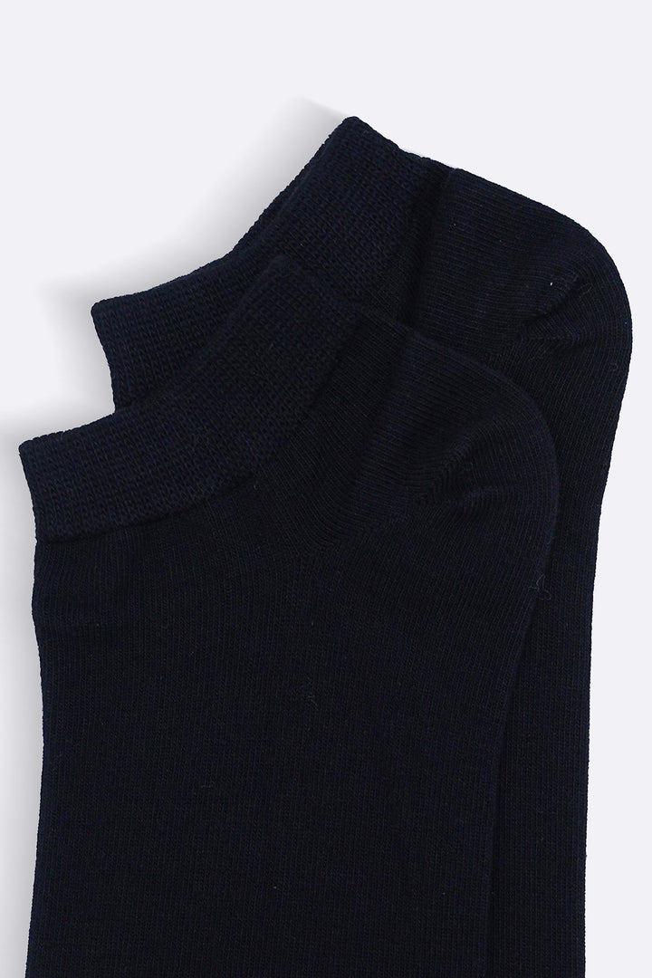 BLACK RIBBED ANKLE SOCKS