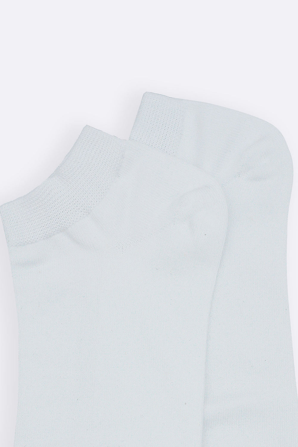 WHITE RIBBED ANKLE SOCKS