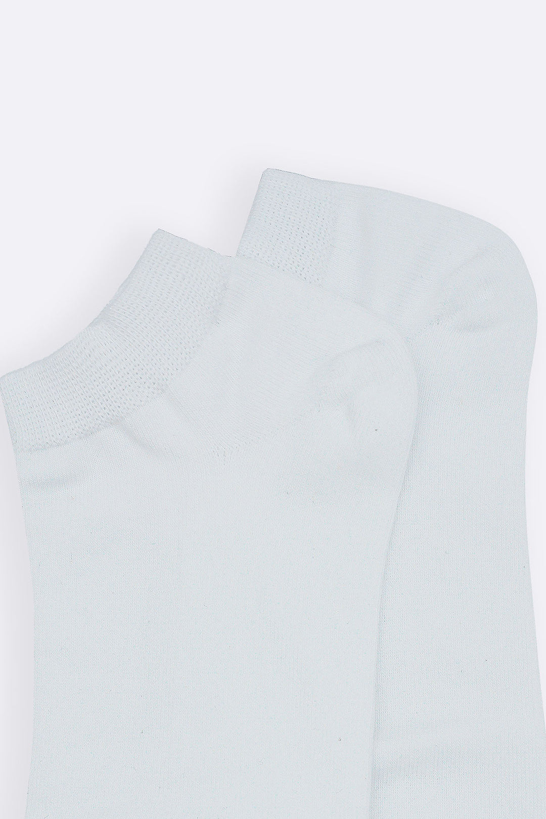 WHITE RIBBED ANKLE SOCKS