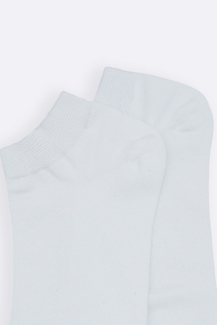 WHITE RIBBED ANKLE SOCKS