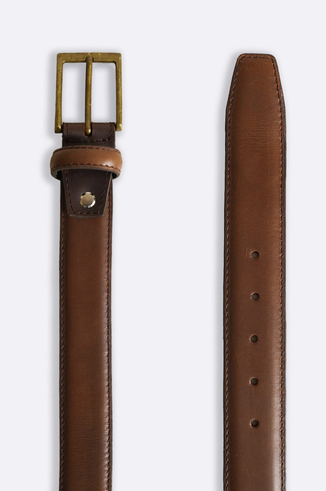 BROWN VINTAGE LEATHER BELT