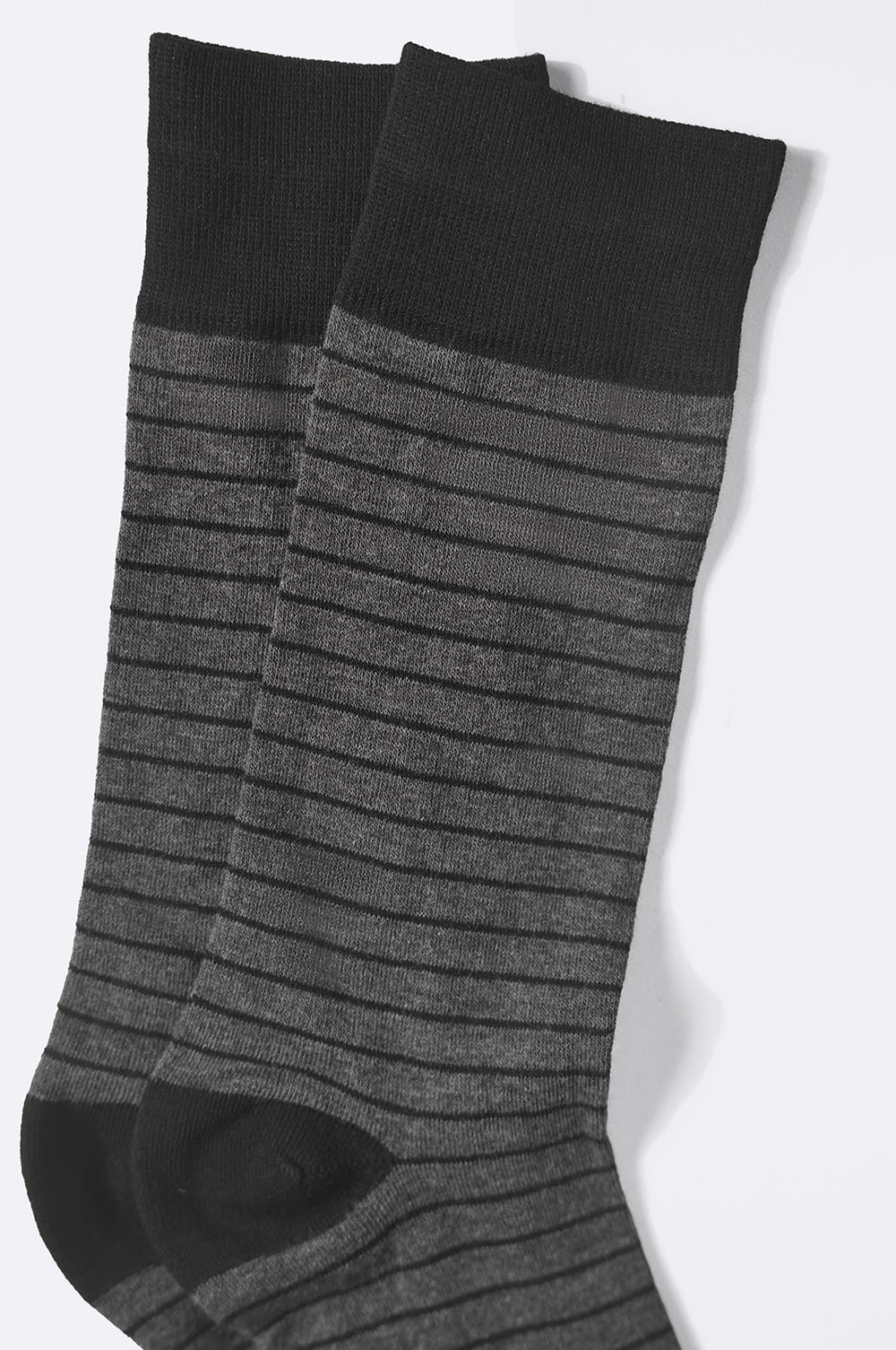 BLACK MERCERIZED COTTON SOCKS