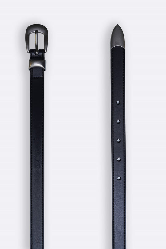 BLACK RODEO LEATHER BELT