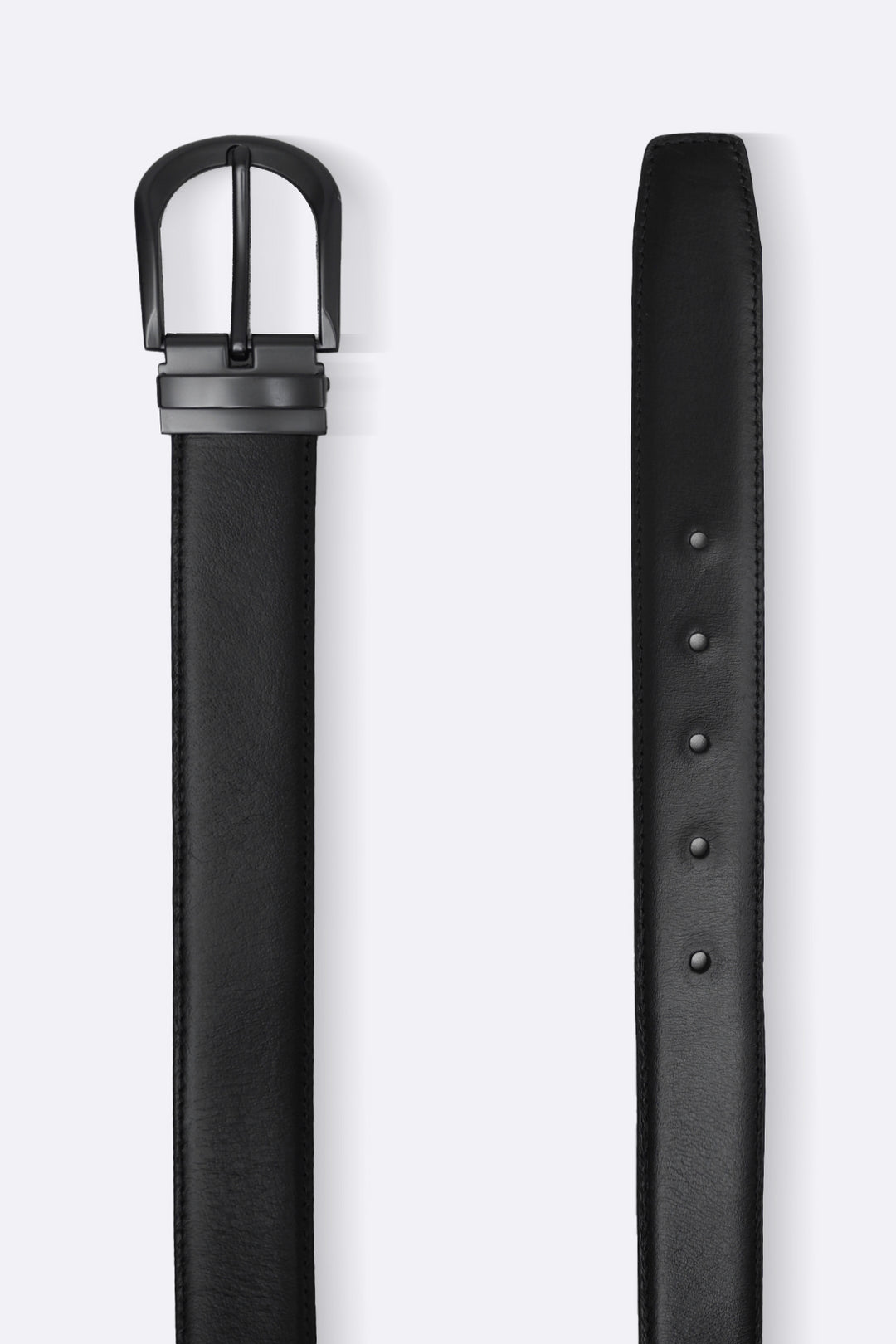 BLACK COFFEE SMART DUAL-SIDE LEATHER BELT