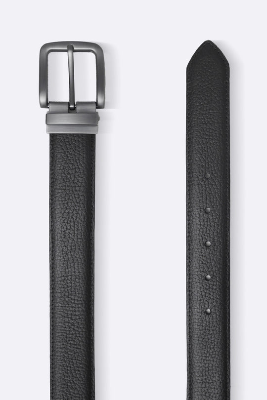 BLACK COFFEE SMART DUAL-SIDE LEATHER BELT